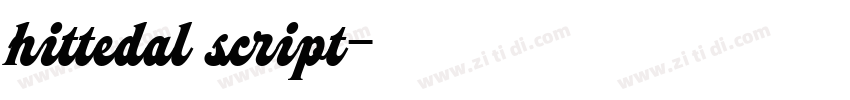 hittedal script字体转换